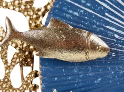 Decorazione da parete Pesce BARIUM Metallo 48 cm Blu