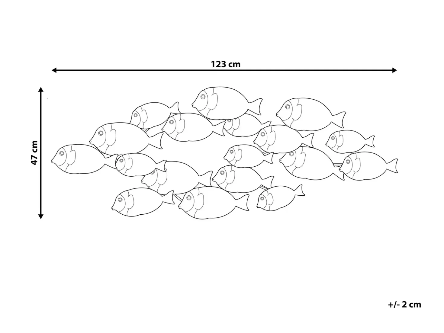 Decorazione da parete Pesce FERMIUM Metallo 47 cm Multicolore