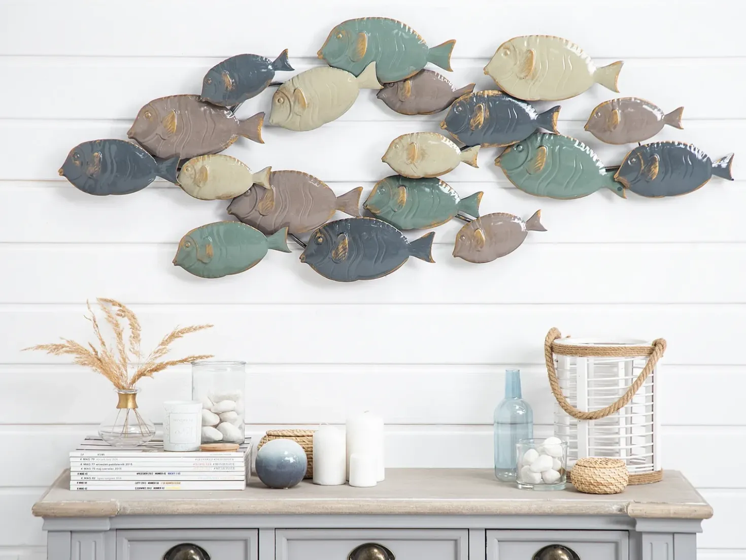 Decorazione da parete Pesce FERMIUM Metallo 47 cm Multicolore