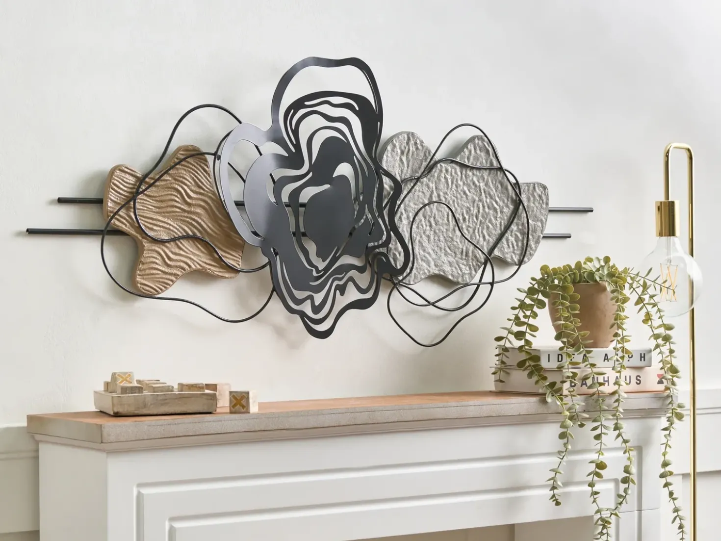 Decorazione da parete SALLINS Metallo 48 cm Nero