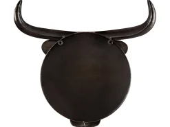 Decorazione da parete Toro ERBIUM Metallo 41 cm Grigio
