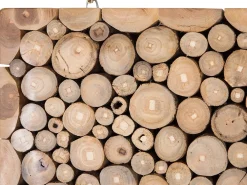 Decorazione da parete TWIG Legno di teak 85 cm Marrone chiaro