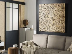 Decorazione da parete TWIG Legno di teak 85 cm Marrone chiaro