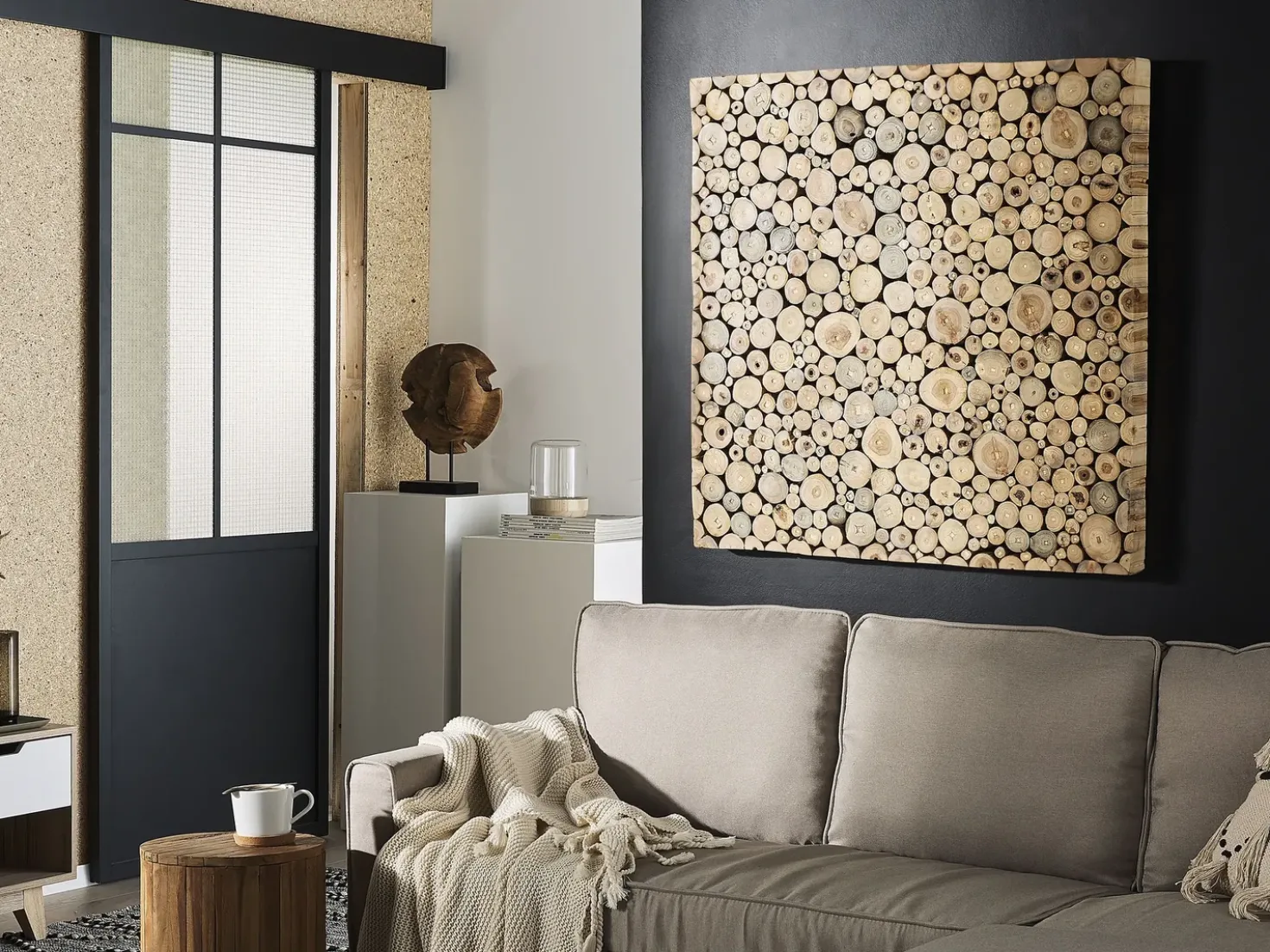 Decorazione da parete TWIG Legno di teak 85 cm Marrone chiaro