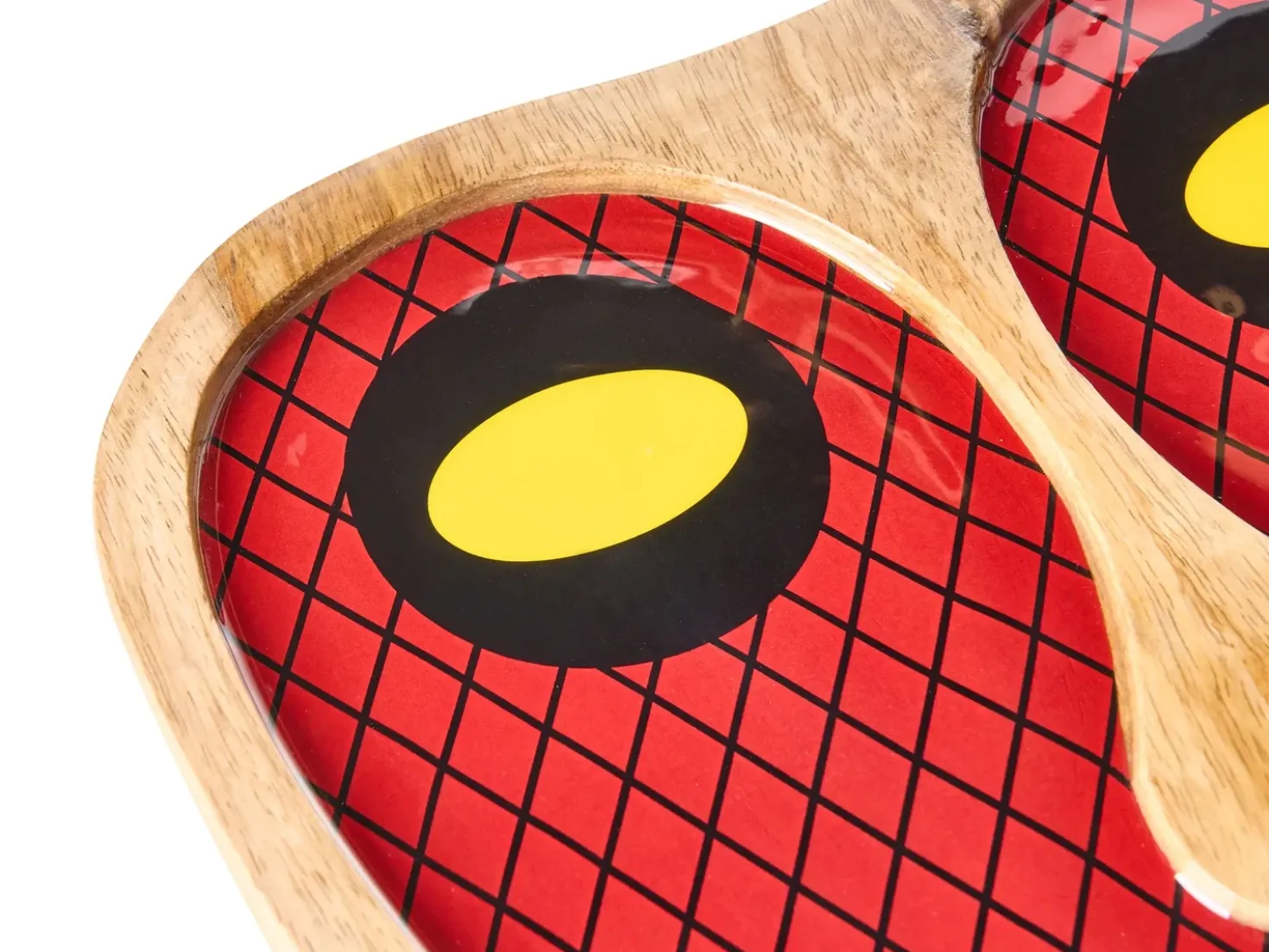 Decorazione da parete Volto KATSINA Legno di mango 22 cm Rosso