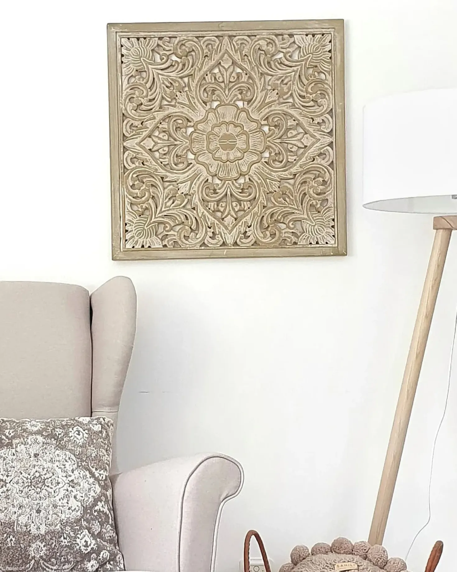 Decorazione da parete YONORA 60 cm Bianco