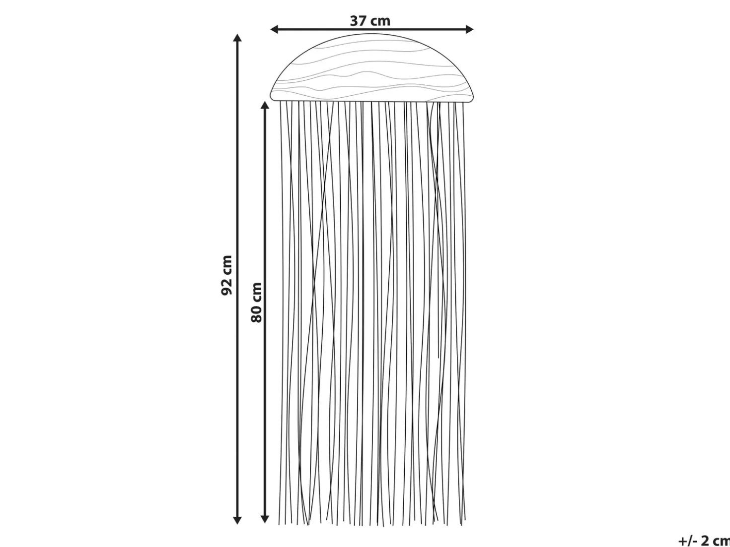 Decorazione da parete ZIKIRIA Legno di pioppo 92 cm Marrone scuro
