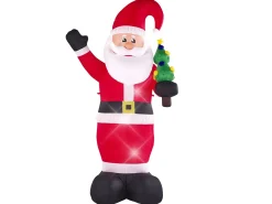 Decorazione gonfiabile per esterni LED IVALO Babbo Natale 225 cm Rosso