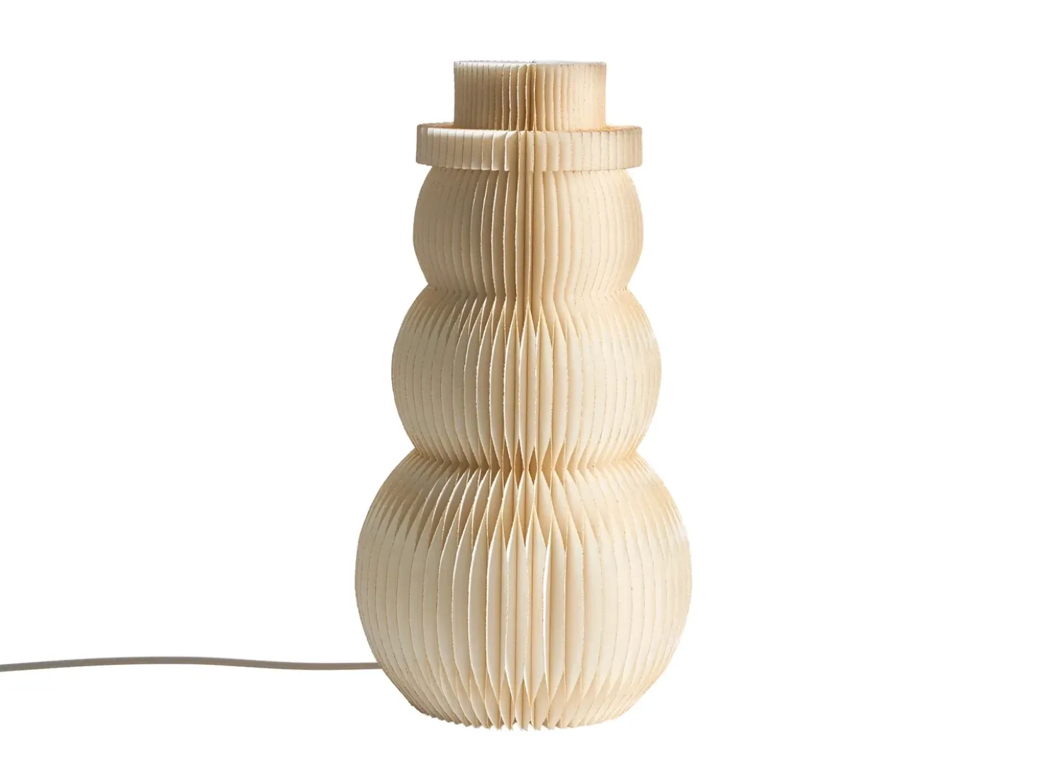 Decorazione natalizia Lampada da tavolo BANGA Pupazzo di neve 51 cm Beige