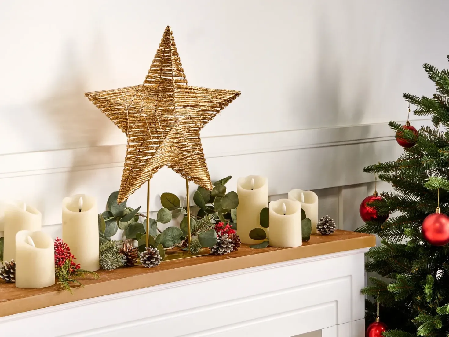Decorazione natalizia LED FARUP Stella 51 cm Oro