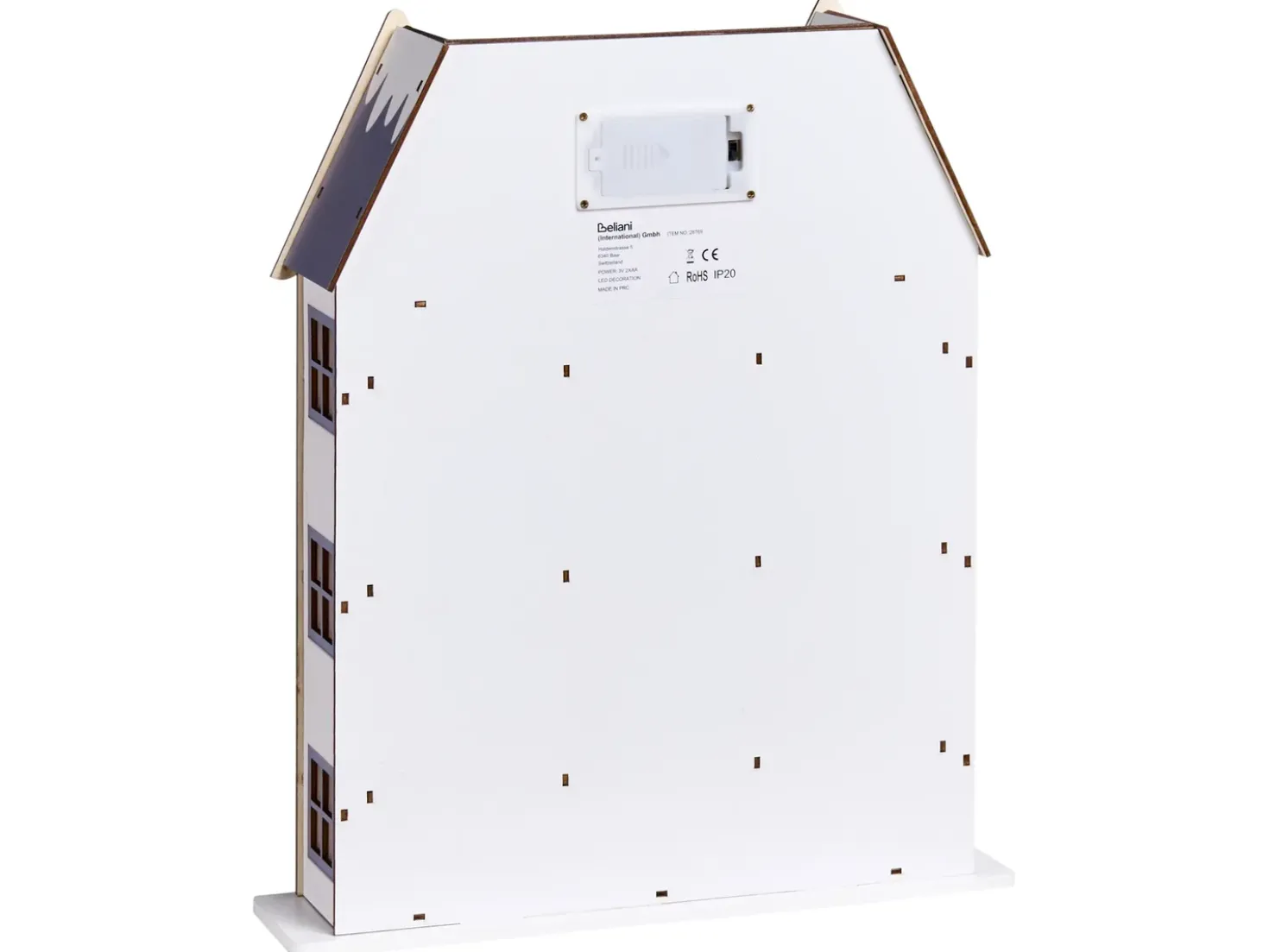 Decorazione natalizia LED FEMUND Calendario dell'Avvento 40 cm Bianco