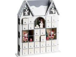 Decorazione natalizia LED FEMUND Calendario dell'Avvento 40 cm Bianco