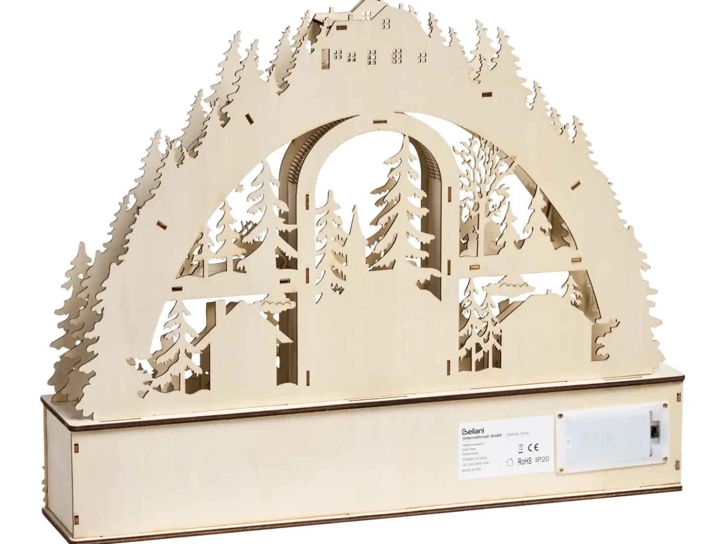 Decorazione natalizia LED NORSJO 36 cm Marrone chiaro