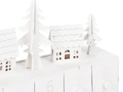 Decorazione natalizia LED MUONIO Calendario dell'Avvento 24 cm Bianco