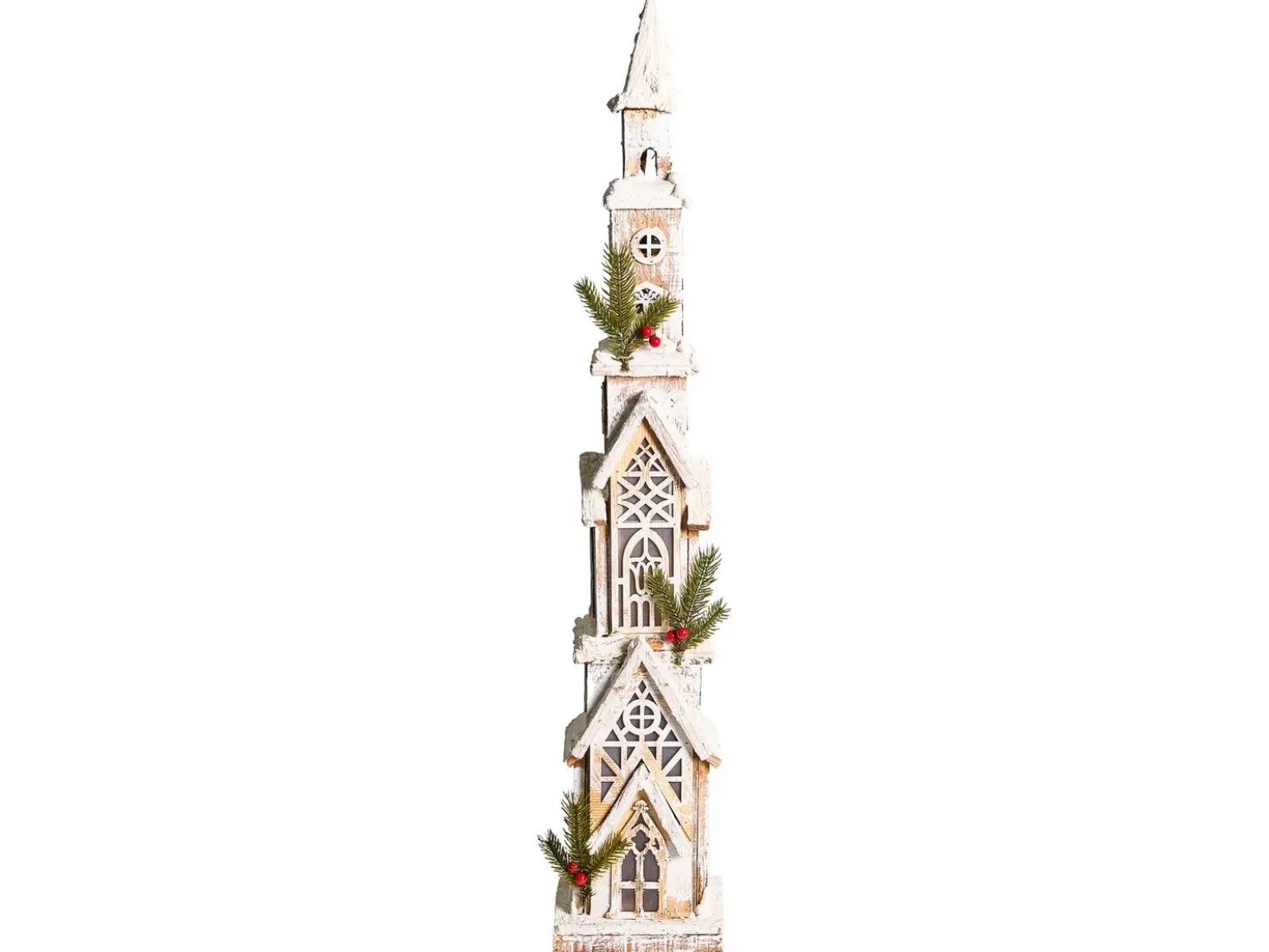 Decorazione natalizia LED NASIJARVI Casa 85 cm Marrone chiaro