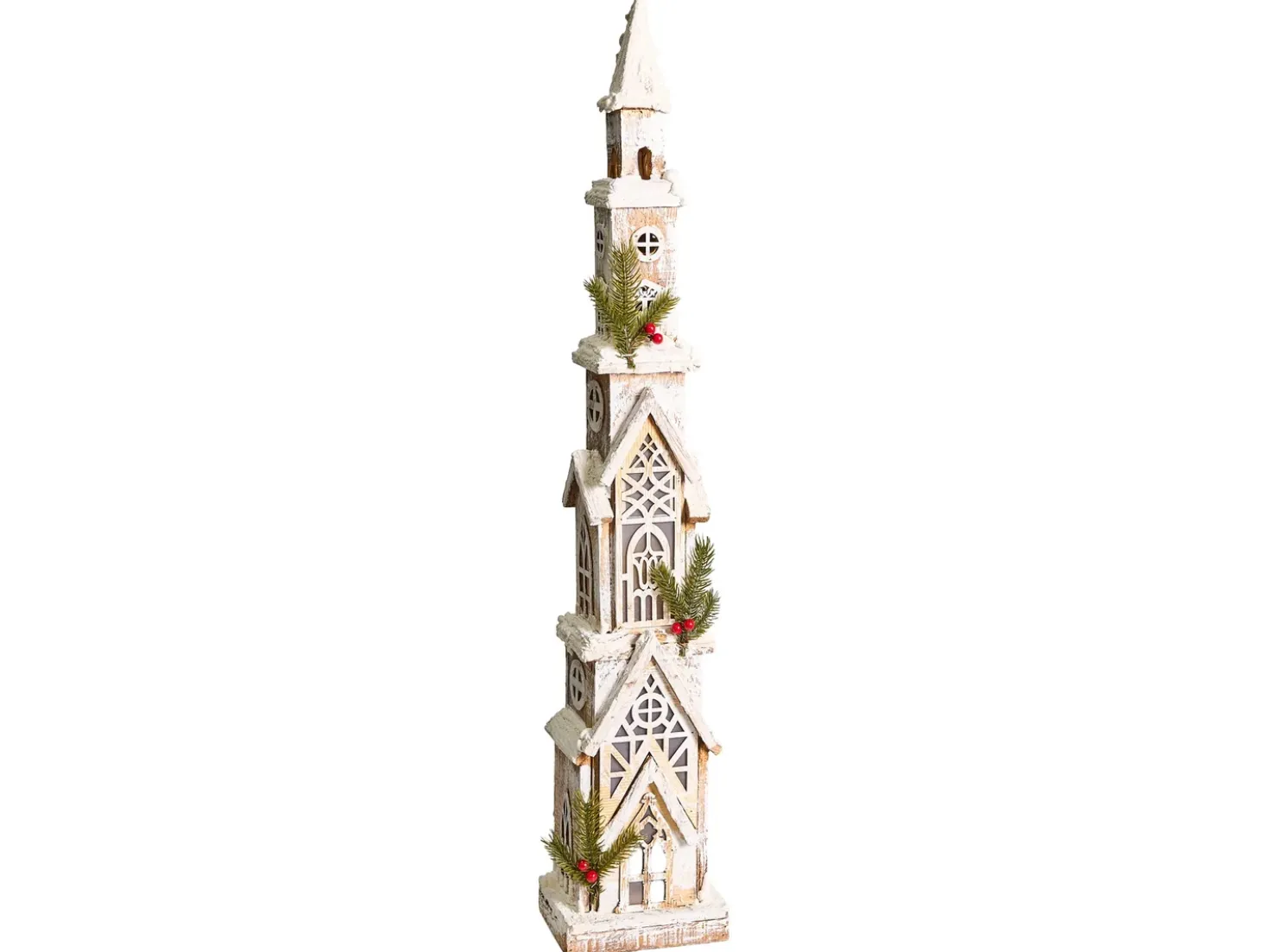 Decorazione natalizia LED NASIJARVI Casa 85 cm Marrone chiaro