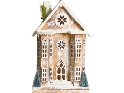 Decorazione natalizia LED UNARI Casa 50 cm Marrone chiaro