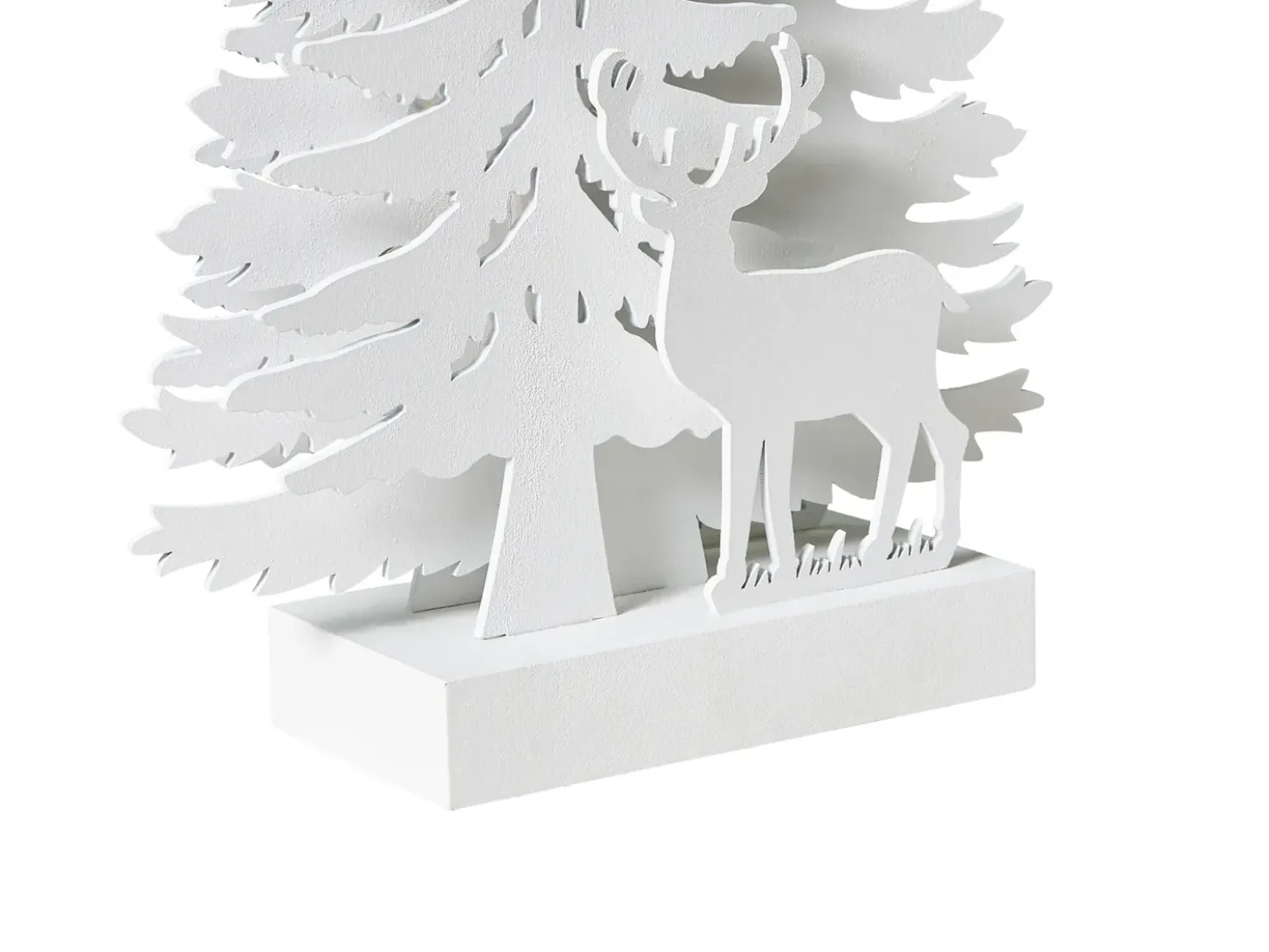 Decorazione natalizia LED FEMAN Renna Albero di Natale 36 cm Bianco