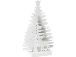 Decorazione natalizia LED FEMAN Renna Albero di Natale 36 cm Bianco