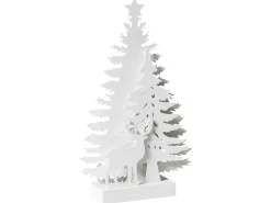 Decorazione natalizia LED FEMAN Renna Albero di Natale 36 cm Bianco