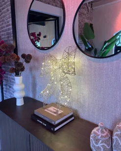Decorazione natalizia LED FILSO Fiocco 56 cm Oro