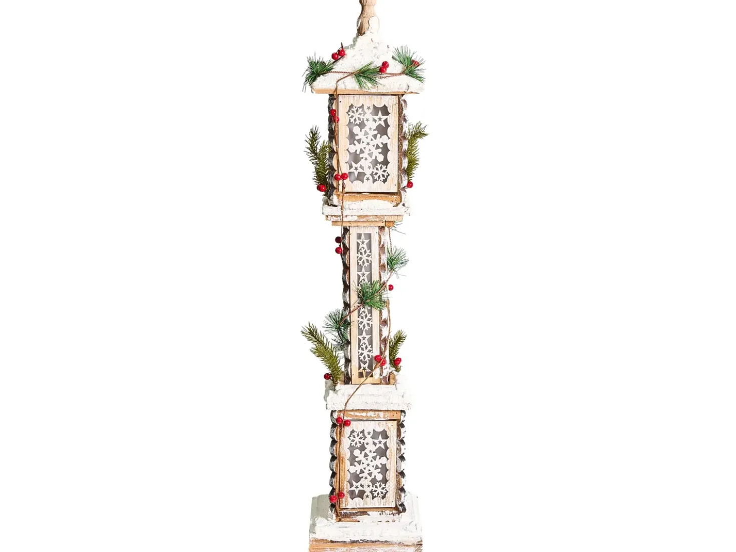 Decorazione natalizia LED LENTIRA Lampada da palo 80 cm Marrone chiaro