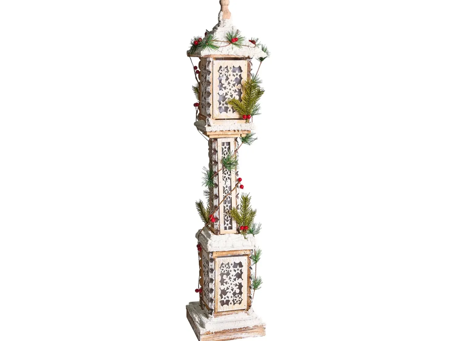 Decorazione natalizia LED LENTIRA Lampada da palo 80 cm Marrone chiaro