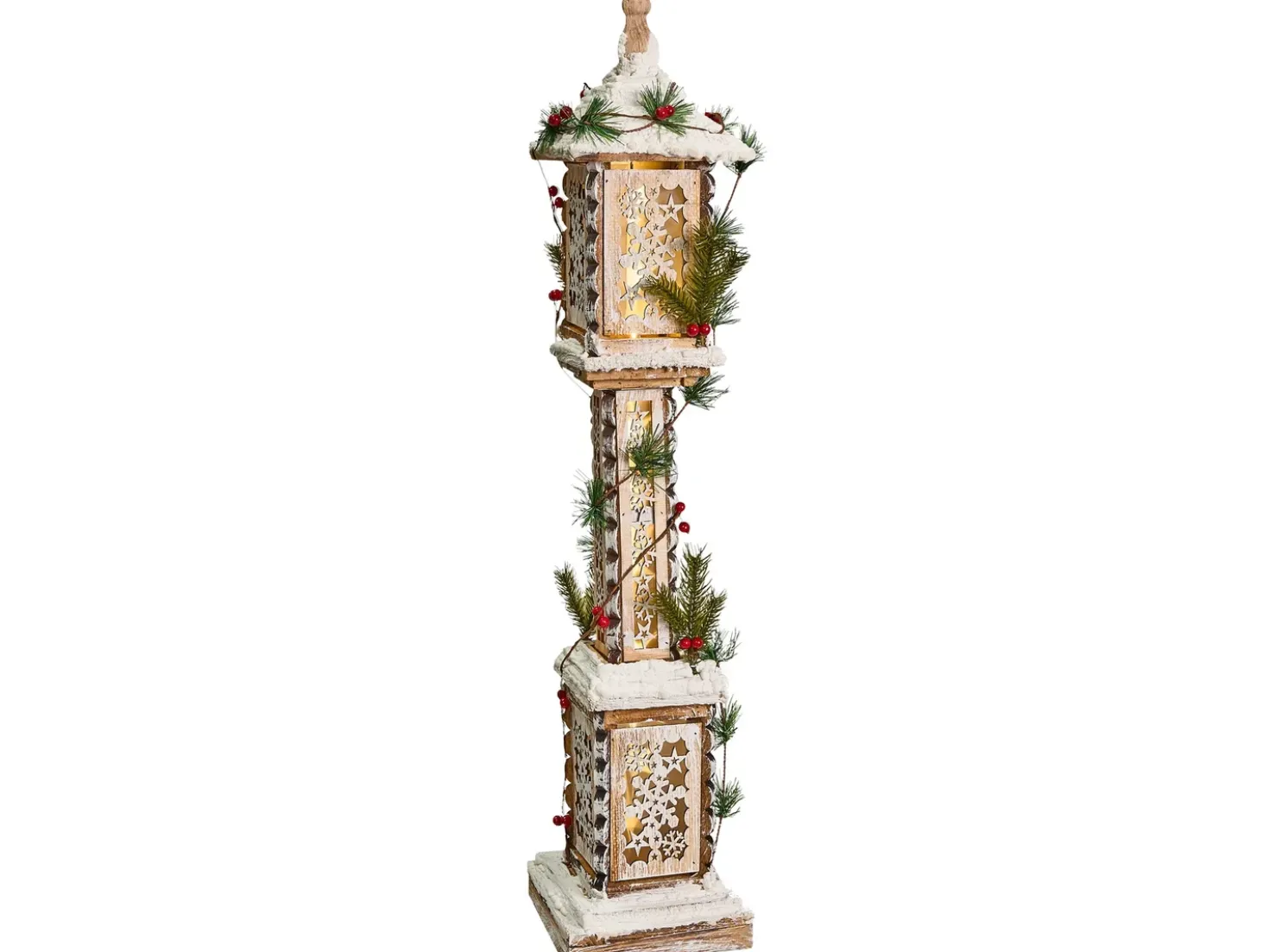 Decorazione natalizia LED LENTIRA Lampada da palo 80 cm Marrone chiaro