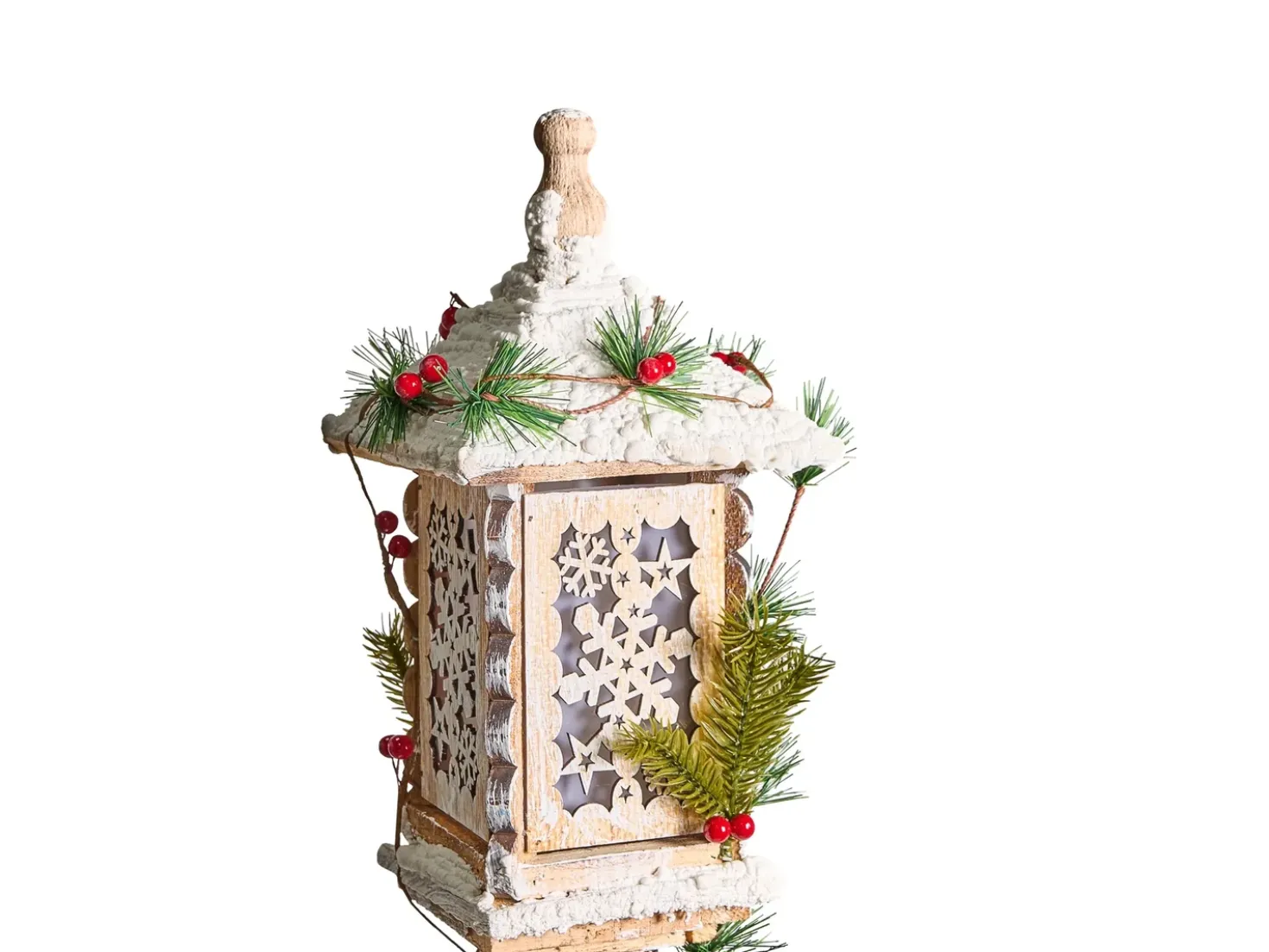 Decorazione natalizia LED LENTIRA Lampada da palo 80 cm Marrone chiaro