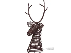 Decorazione natalizia LED DYBESO Renna 60 cm Marrone scuro