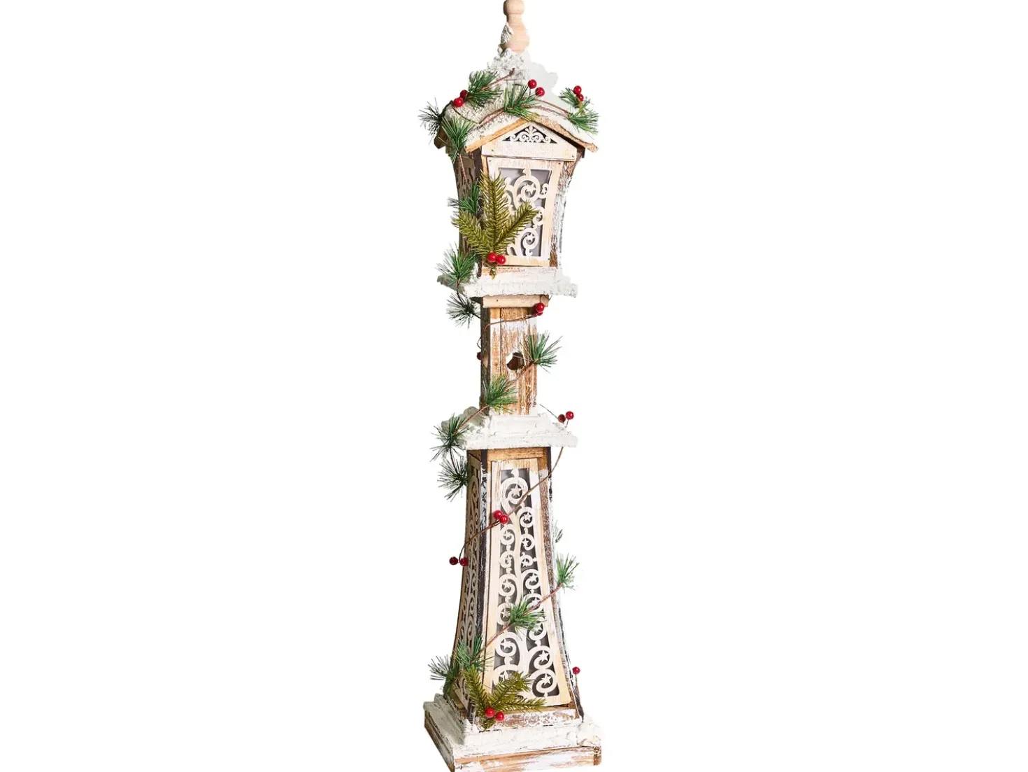 Decorazione natalizia LED LIESVESI Lampada da palo 80 cm Marrone chiaro