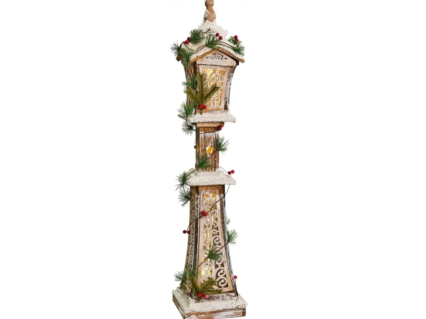 Decorazione natalizia LED LIESVESI Lampada da palo 80 cm Marrone chiaro