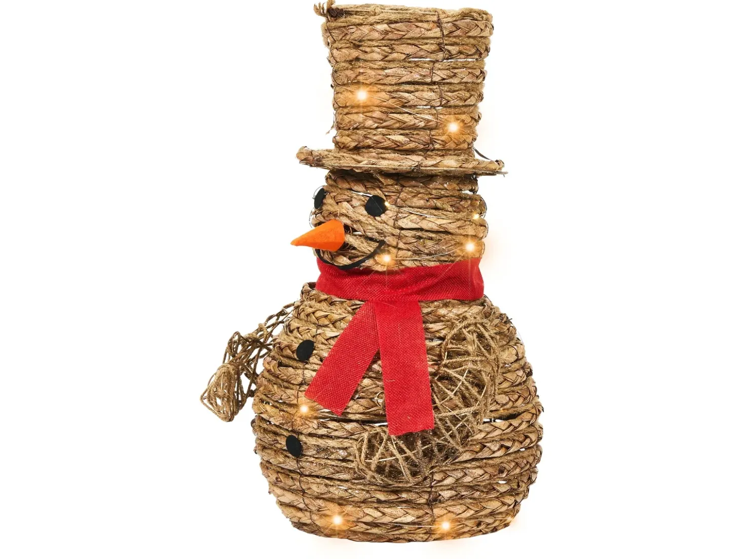 Decorazione natalizia LED OLAFSVIK Pupazzo di neve 52 cm Naturale