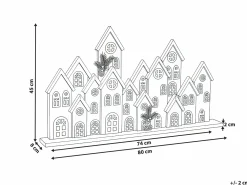Decorazione natalizia LED MALLOS Casa 45 cm Marrone