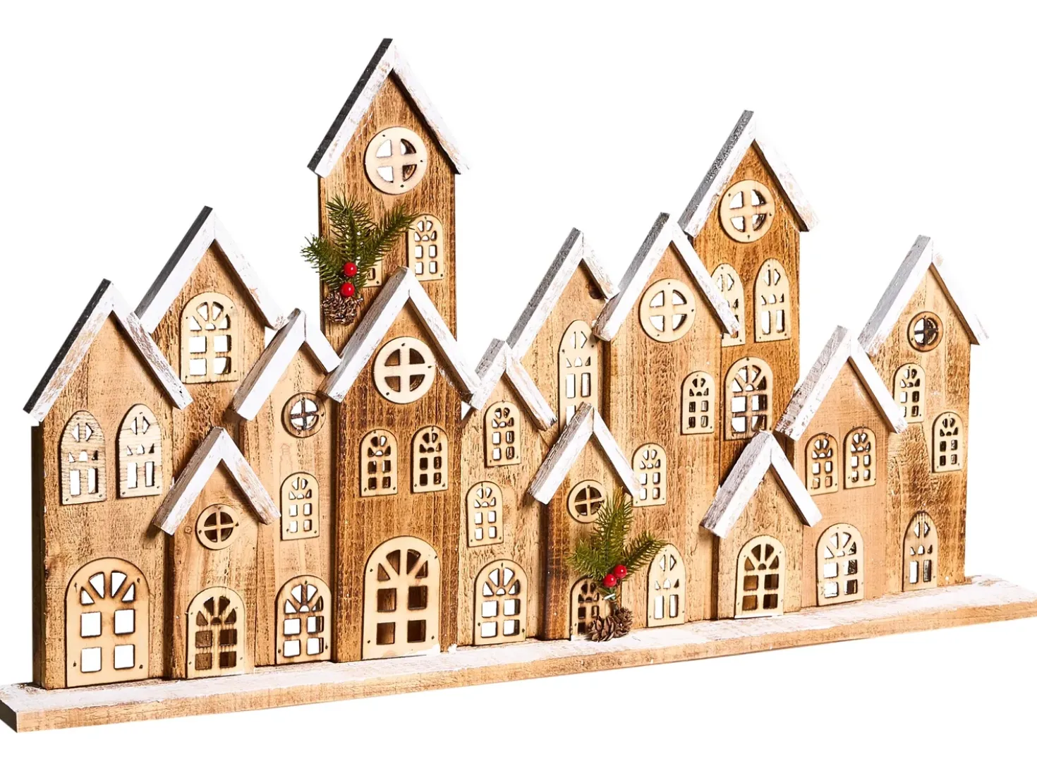 Decorazione natalizia LED MALLOS Casa 45 cm Marrone