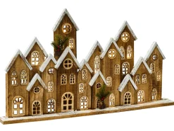 Decorazione natalizia LED MALLOS Casa 45 cm Marrone