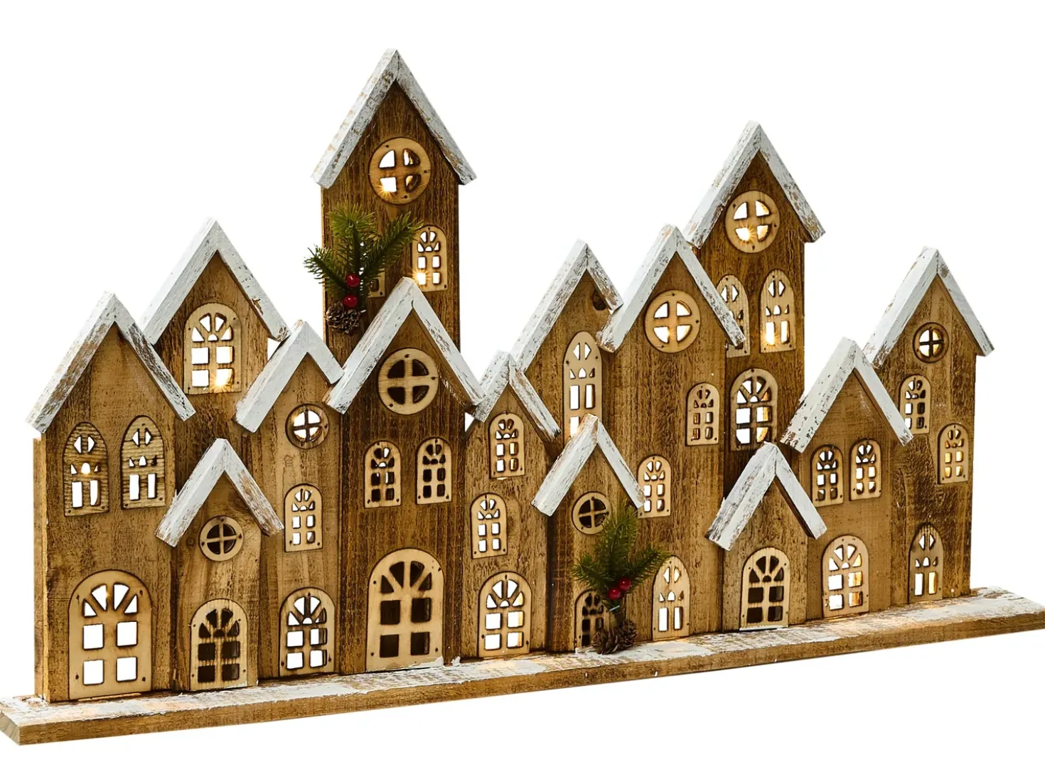 Decorazione natalizia LED MALLOS Casa 45 cm Marrone
