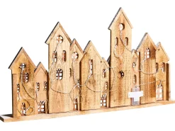Decorazione natalizia LED MALLOS Casa 45 cm Marrone