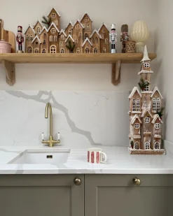 Decorazione natalizia LED MALLOS Casa 45 cm Marrone
