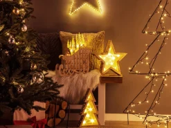 Decorazione natalizia LED IMPALA Calendario dell'Avvento 40 cm Marrone chiaro