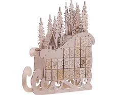 Decorazione natalizia LED IMPALA Calendario dell'Avvento 40 cm Marrone chiaro