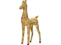 Decorazione natalizia LED AKUREYRI Renna 110 cm Oro