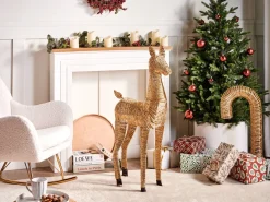 Decorazione natalizia LED AKUREYRI Renna 110 cm Oro