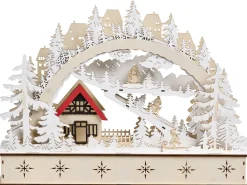 Decorazione natalizia LED GOKSJO 33 cm Marrone chiaro