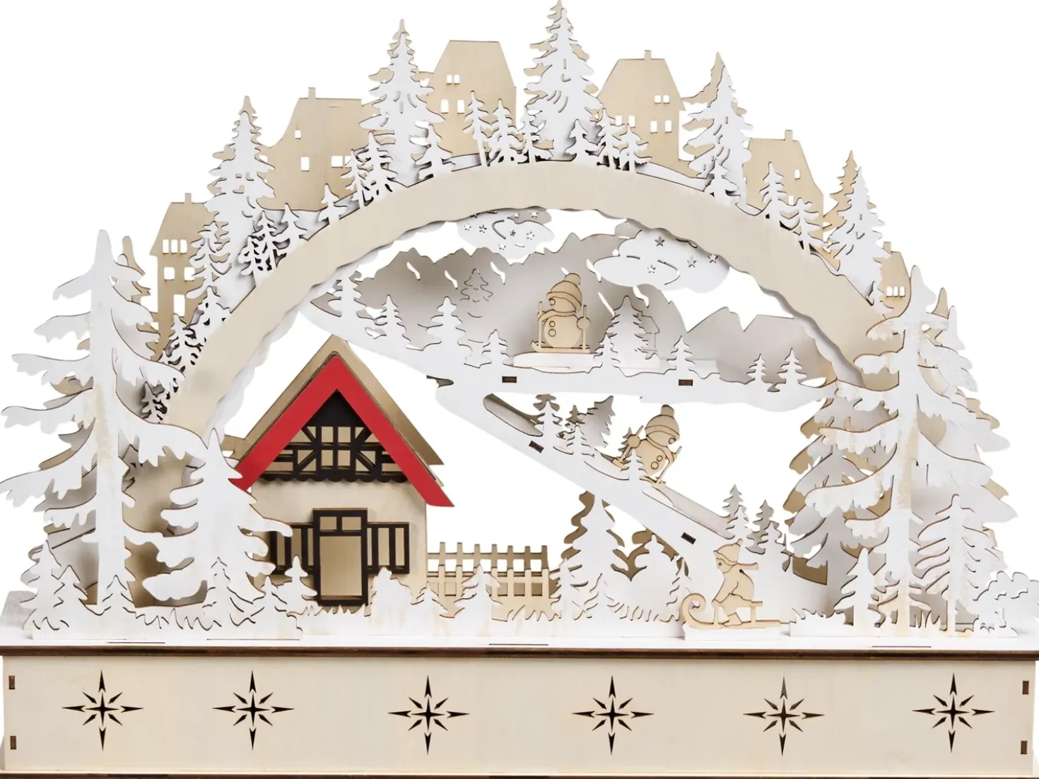 Decorazione natalizia LED GOKSJO 33 cm Marrone chiaro