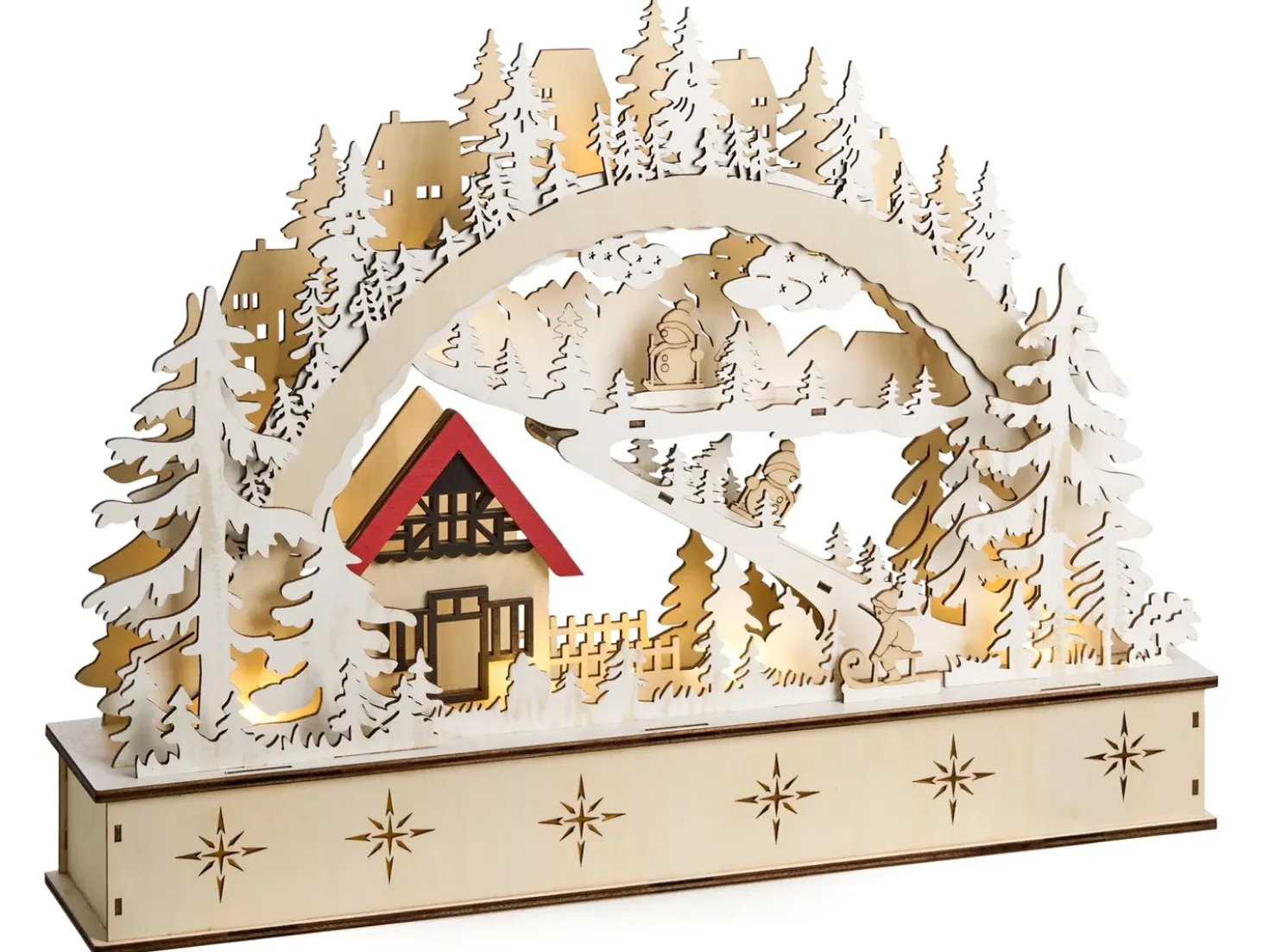 Decorazione natalizia LED GOKSJO 33 cm Marrone chiaro