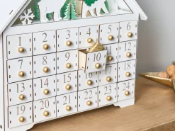 Decorazione natalizia LED MJOSA Calendario dell'Avvento 33 cm Bianco
