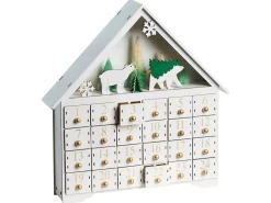 Decorazione natalizia LED MJOSA Calendario dell'Avvento 33 cm Bianco
