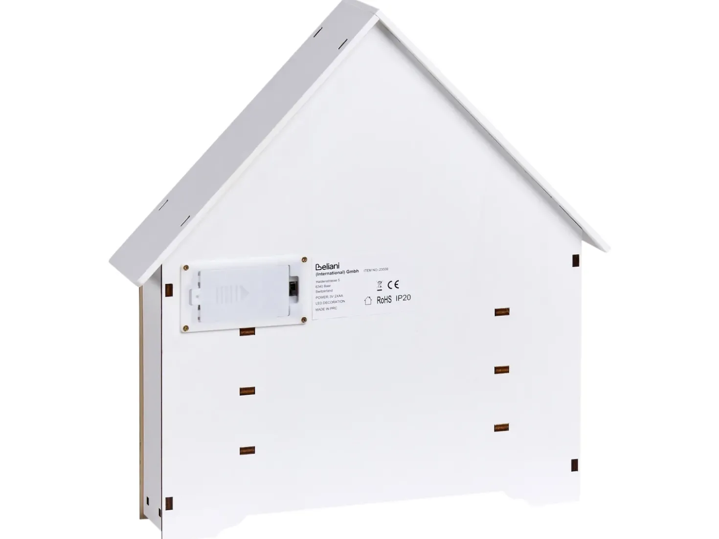 Decorazione natalizia LED MJOSA Calendario dell'Avvento 33 cm Bianco