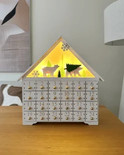 Decorazione natalizia LED MJOSA Calendario dell'Avvento 33 cm Bianco